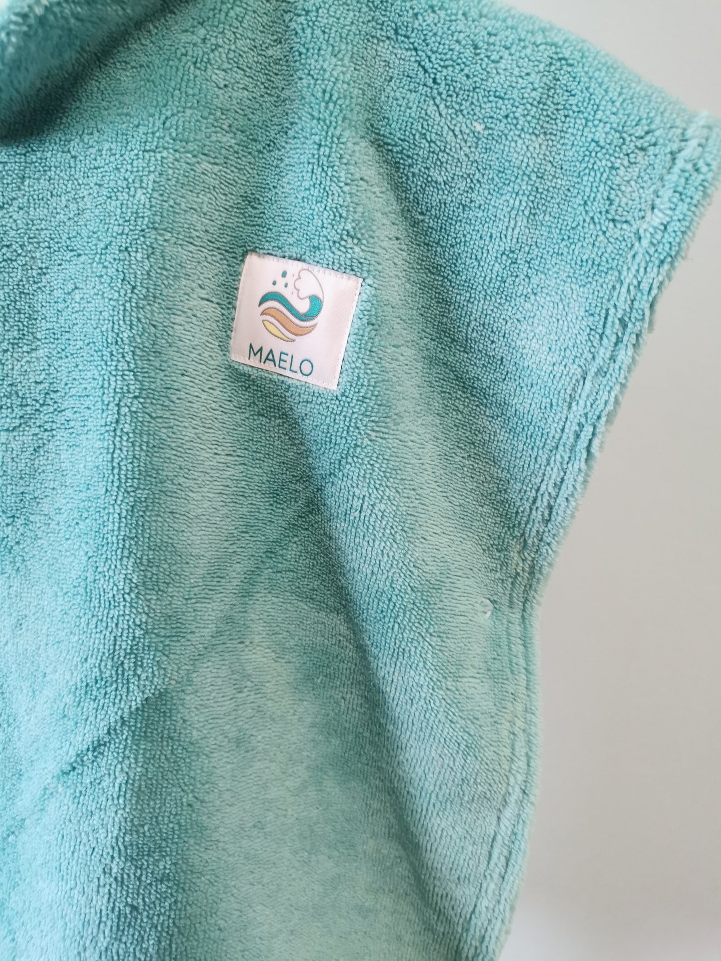 Poncho de bain 6-24 mois bleu turquoise