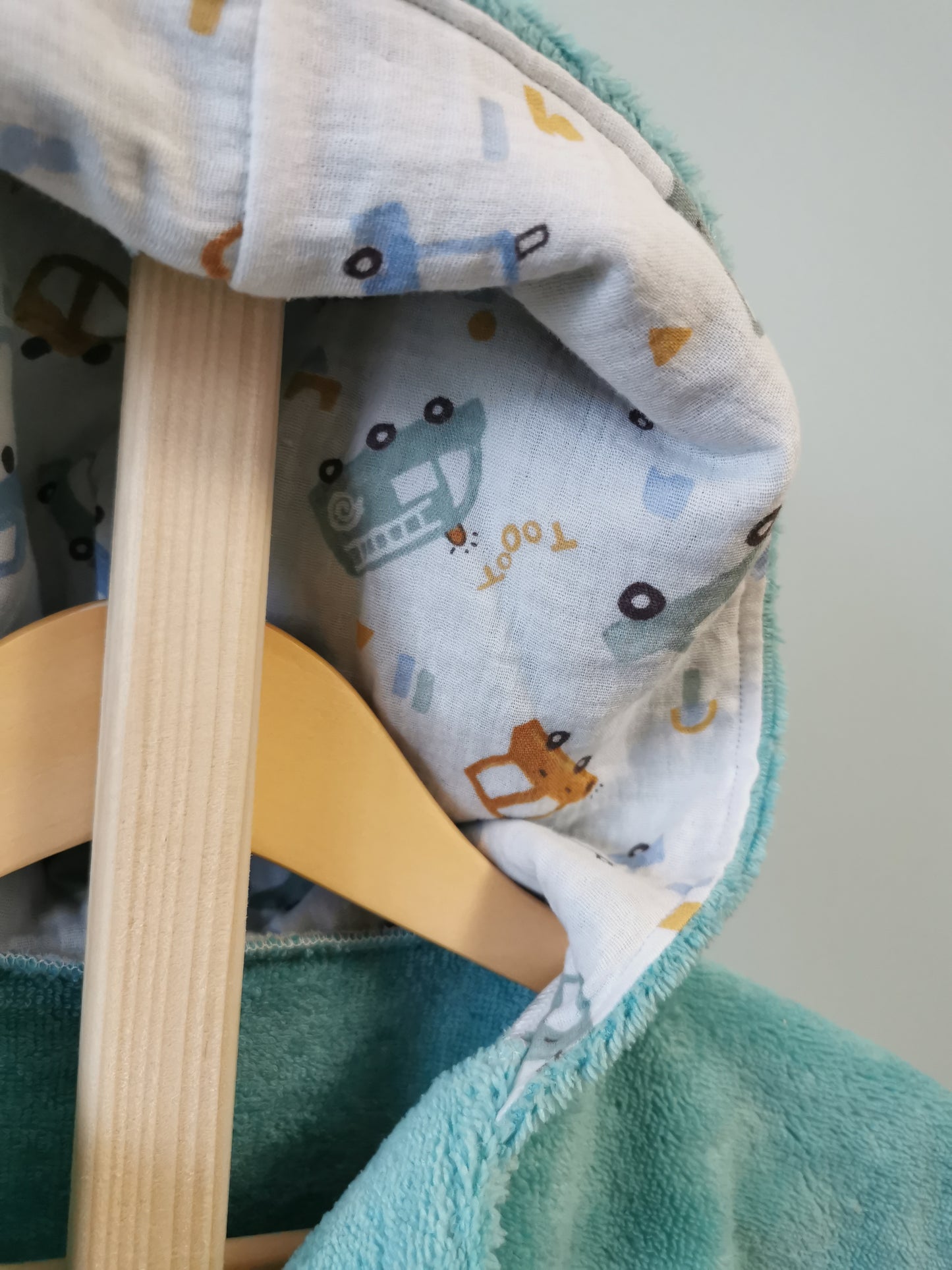 Poncho de bain 6-24 mois bleu turquoise