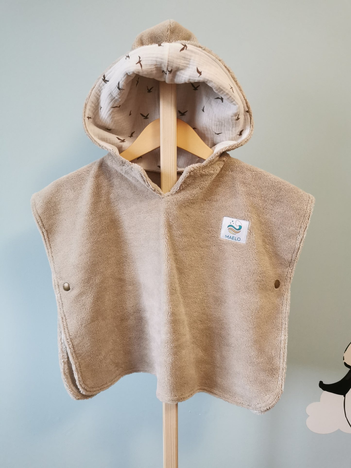 Poncho de bain 6-24 mois beige