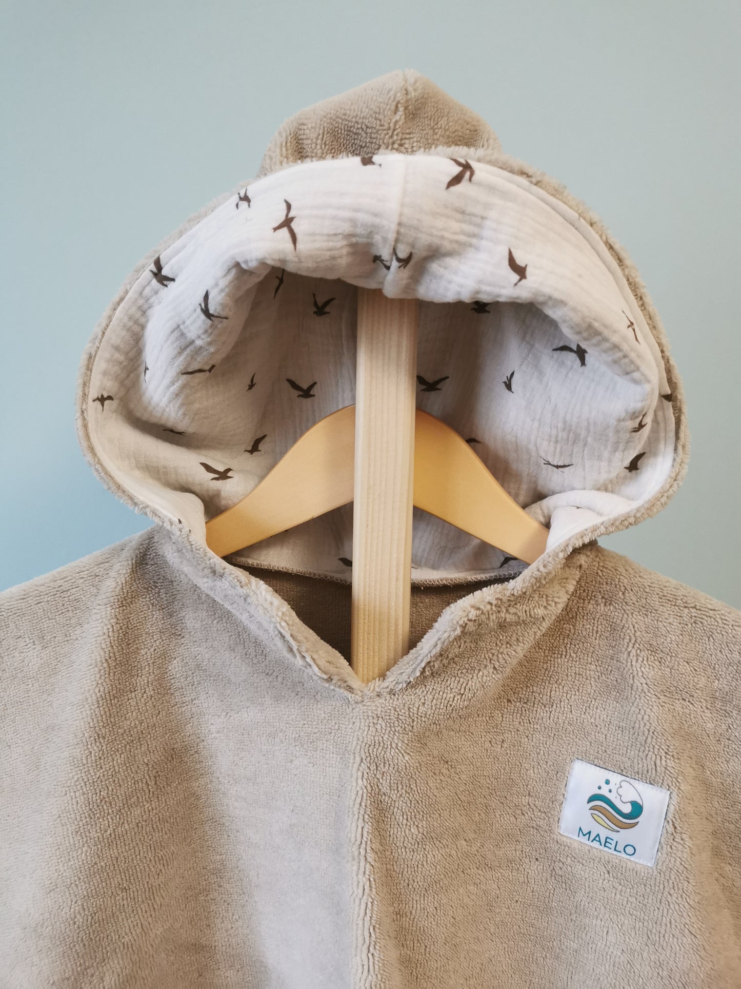 Poncho de bain 6-24 mois beige