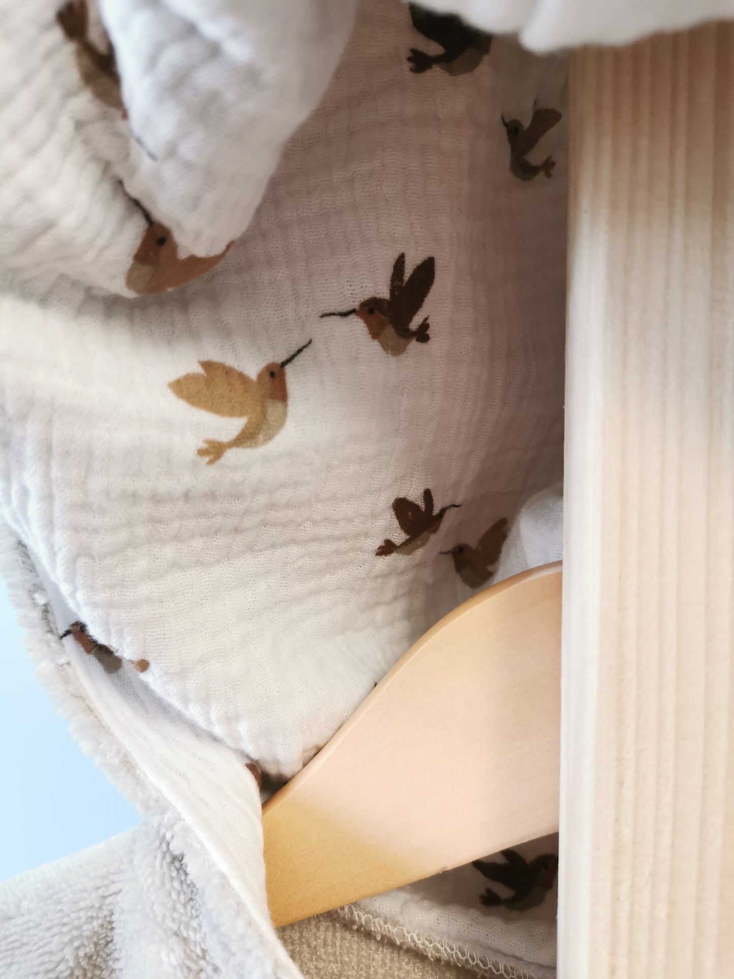 Poncho de bain 6-24 mois beige