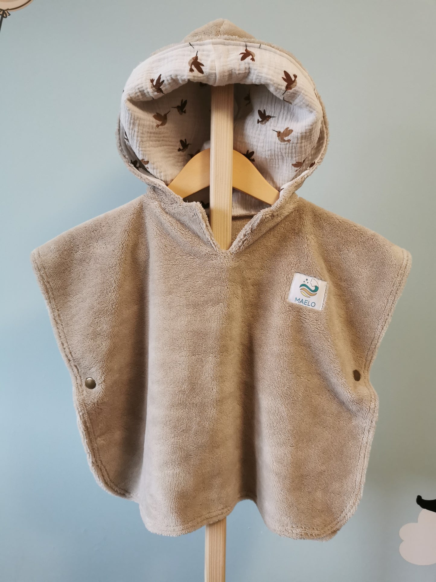 Poncho de bain 6-24 mois beige