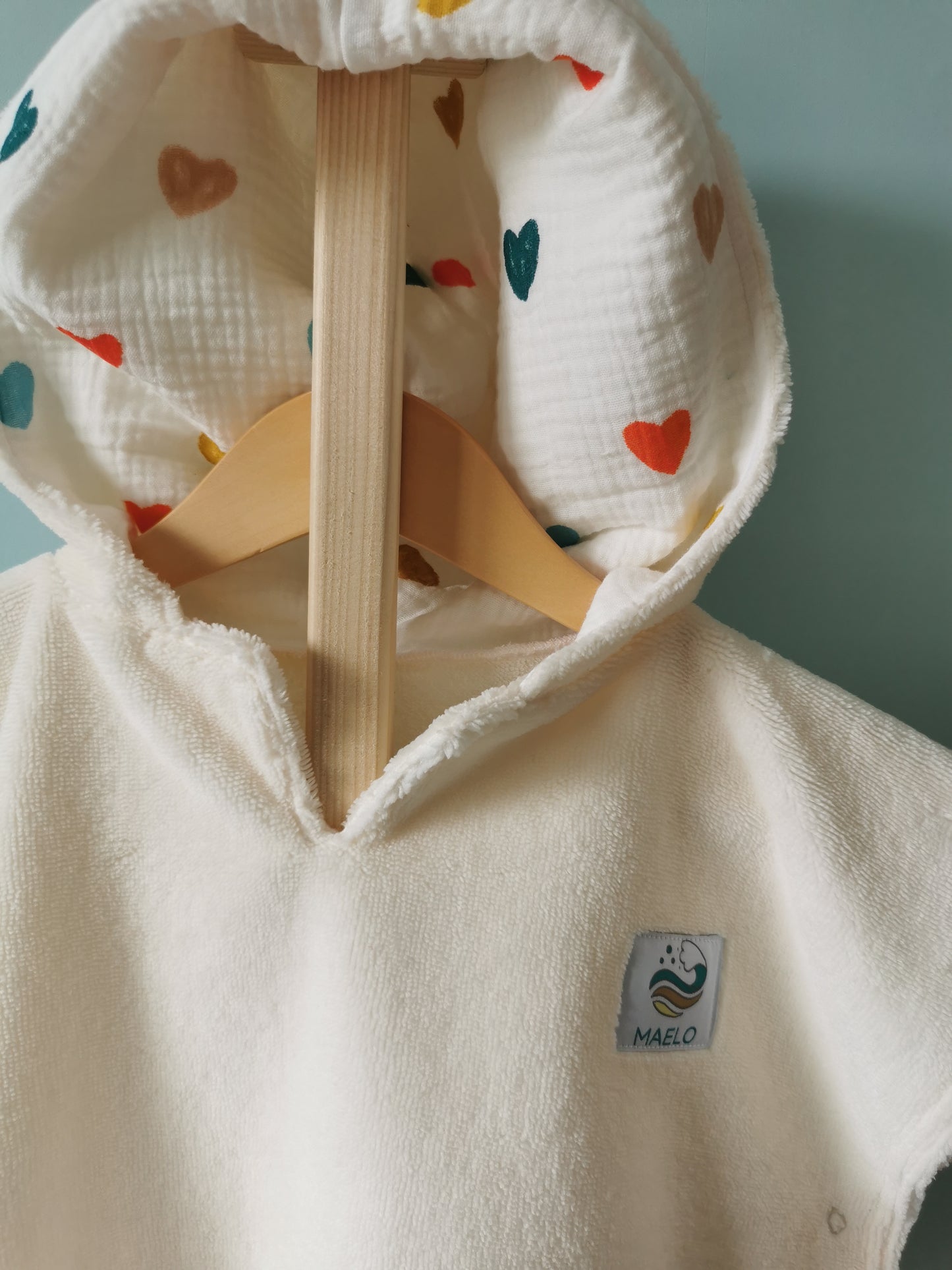 Poncho de bain 6-24 mois ivoire