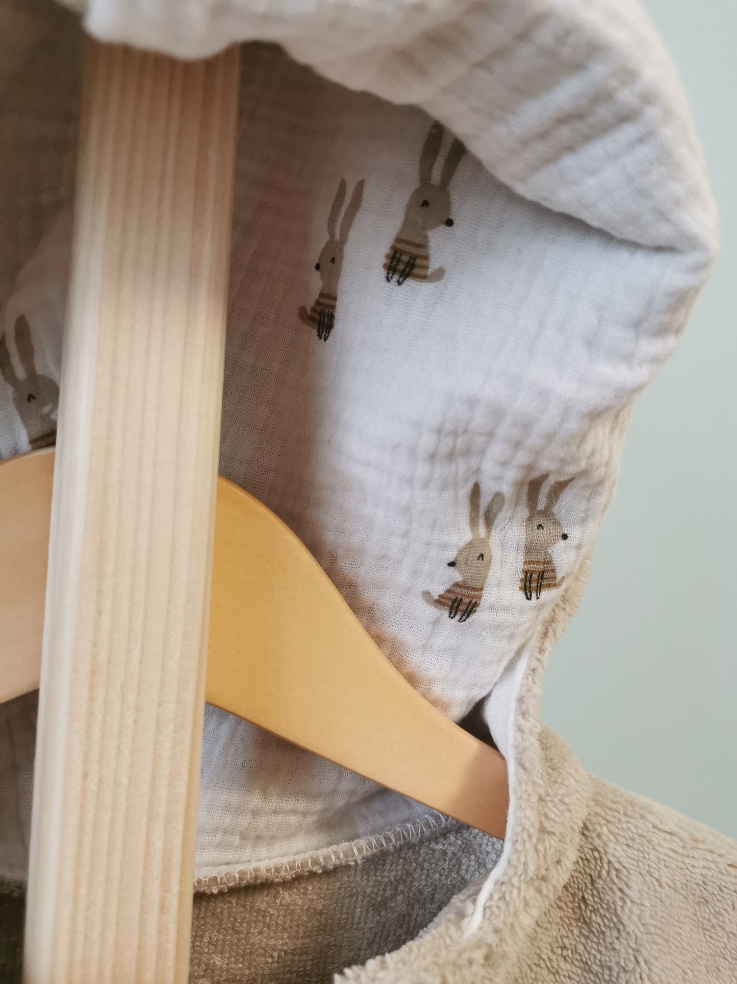 Poncho de bain 6-24 mois beige