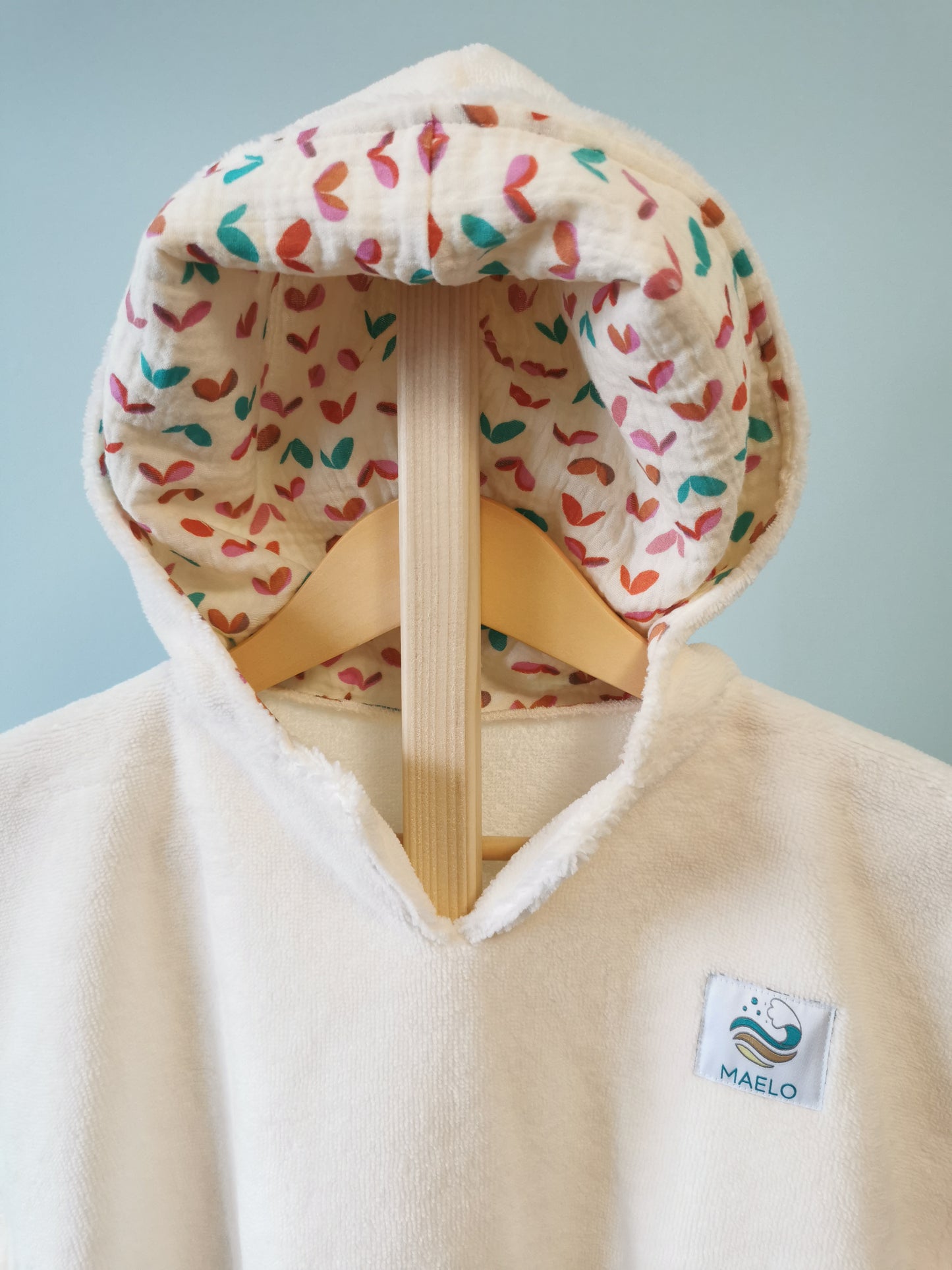 Poncho de bain 6-24 mois ivoire