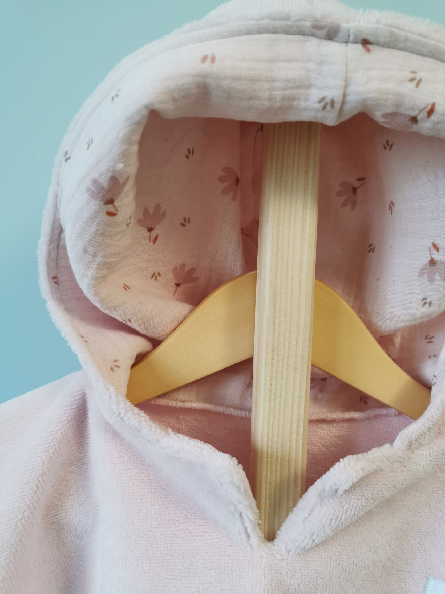 Poncho de bain 6-24 mois rose