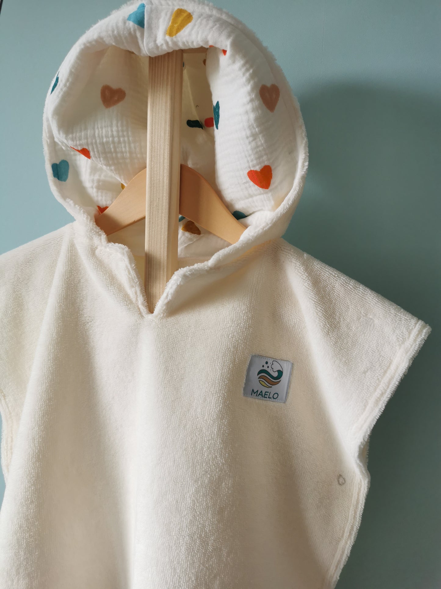 Poncho de bain 6-24 mois ivoire