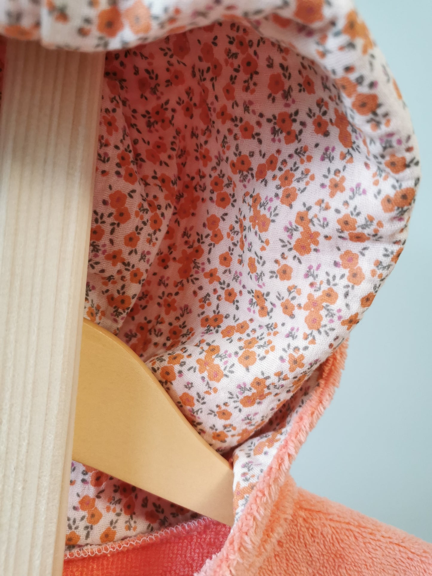 Poncho de bain 6-24 mois corail