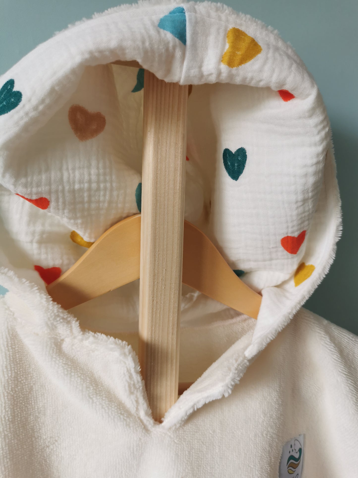 Poncho de bain 6-24 mois ivoire