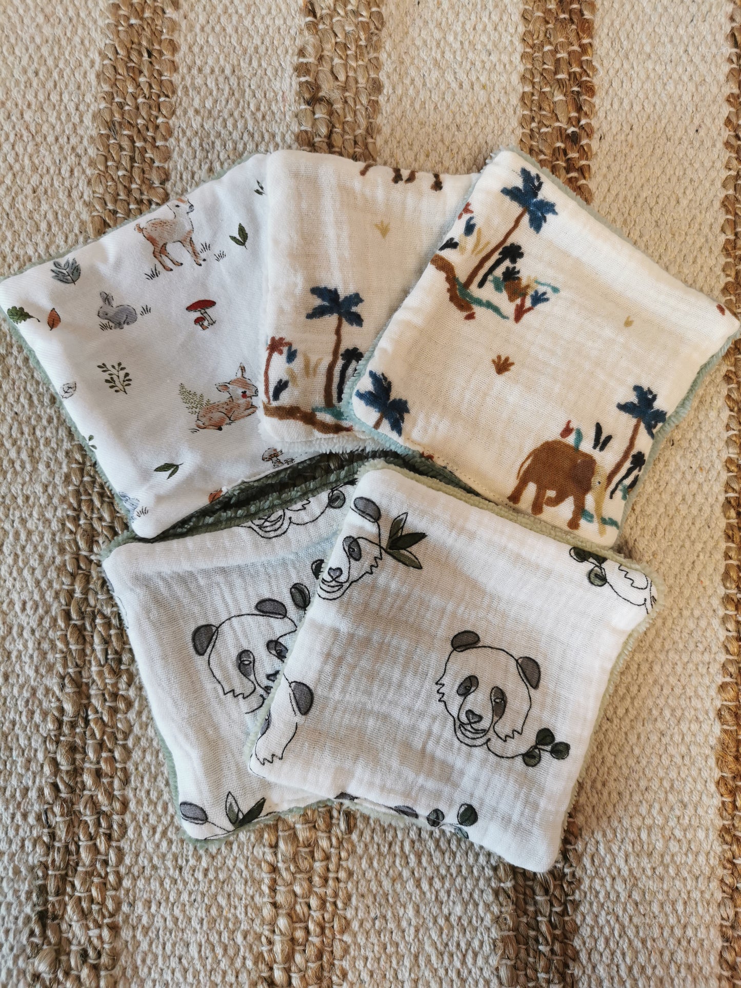 MIX Lot de 5 lingettes