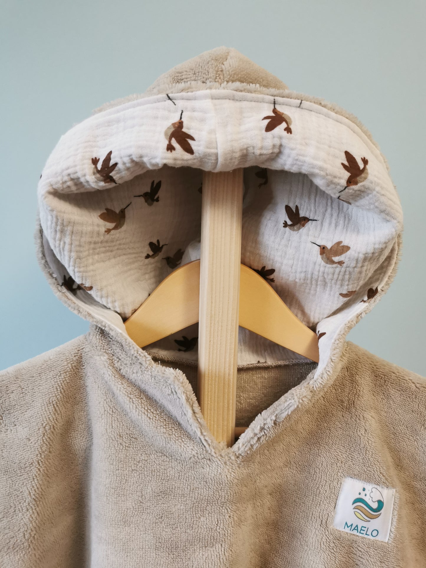 Poncho de bain 6-24 mois beige