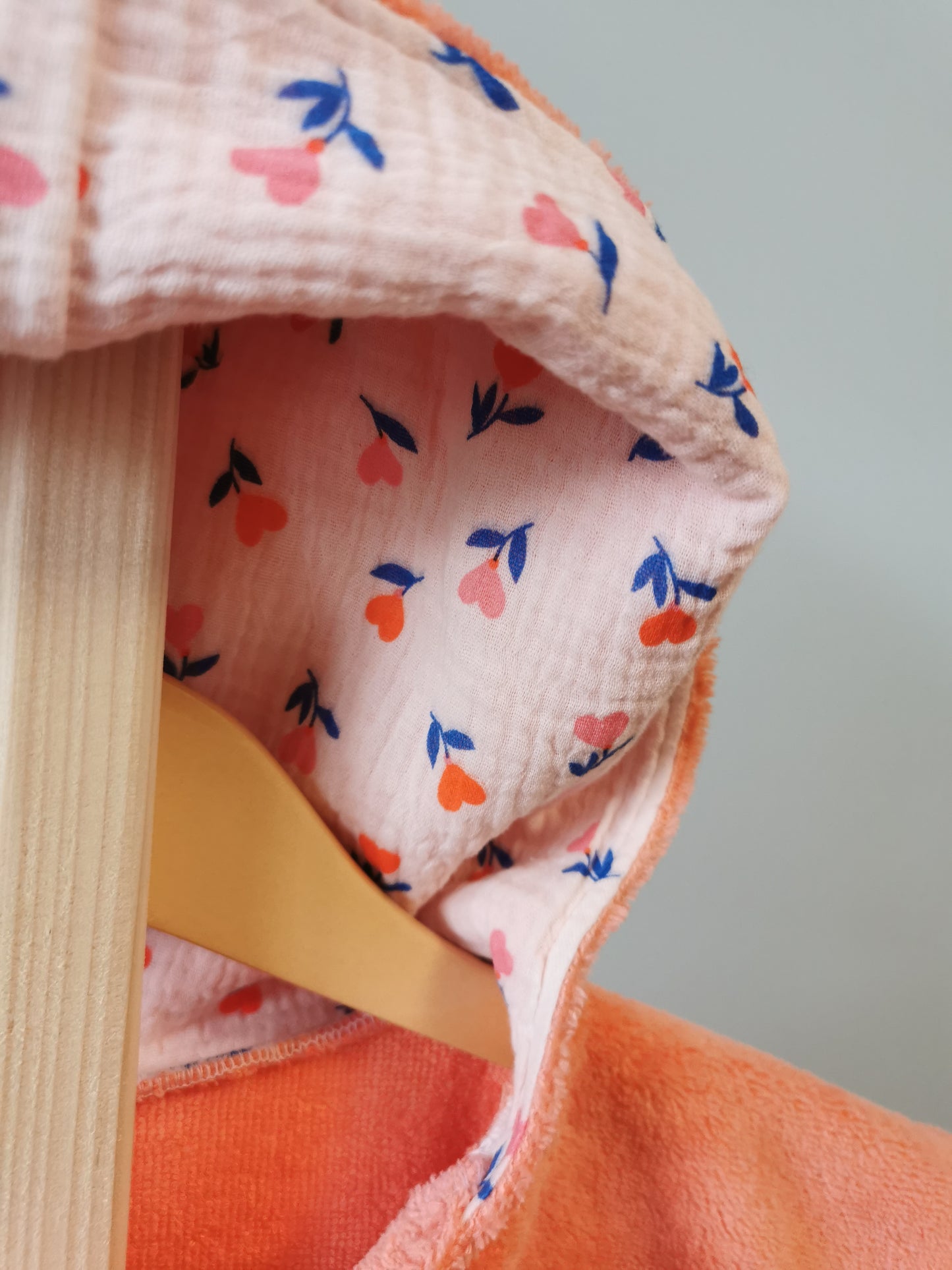 Poncho de bain 6-24 mois corail