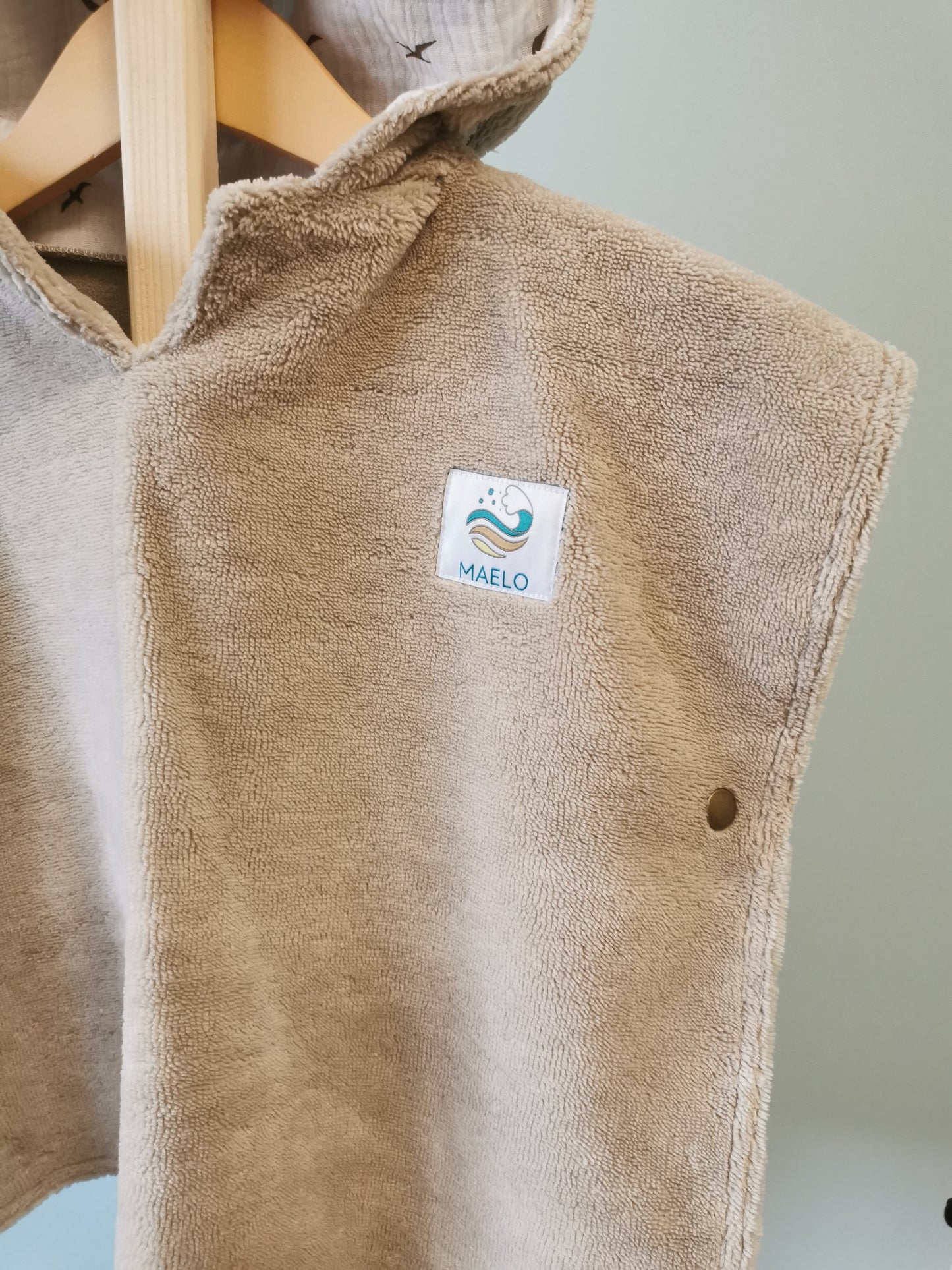 Poncho de bain 6-24 mois beige