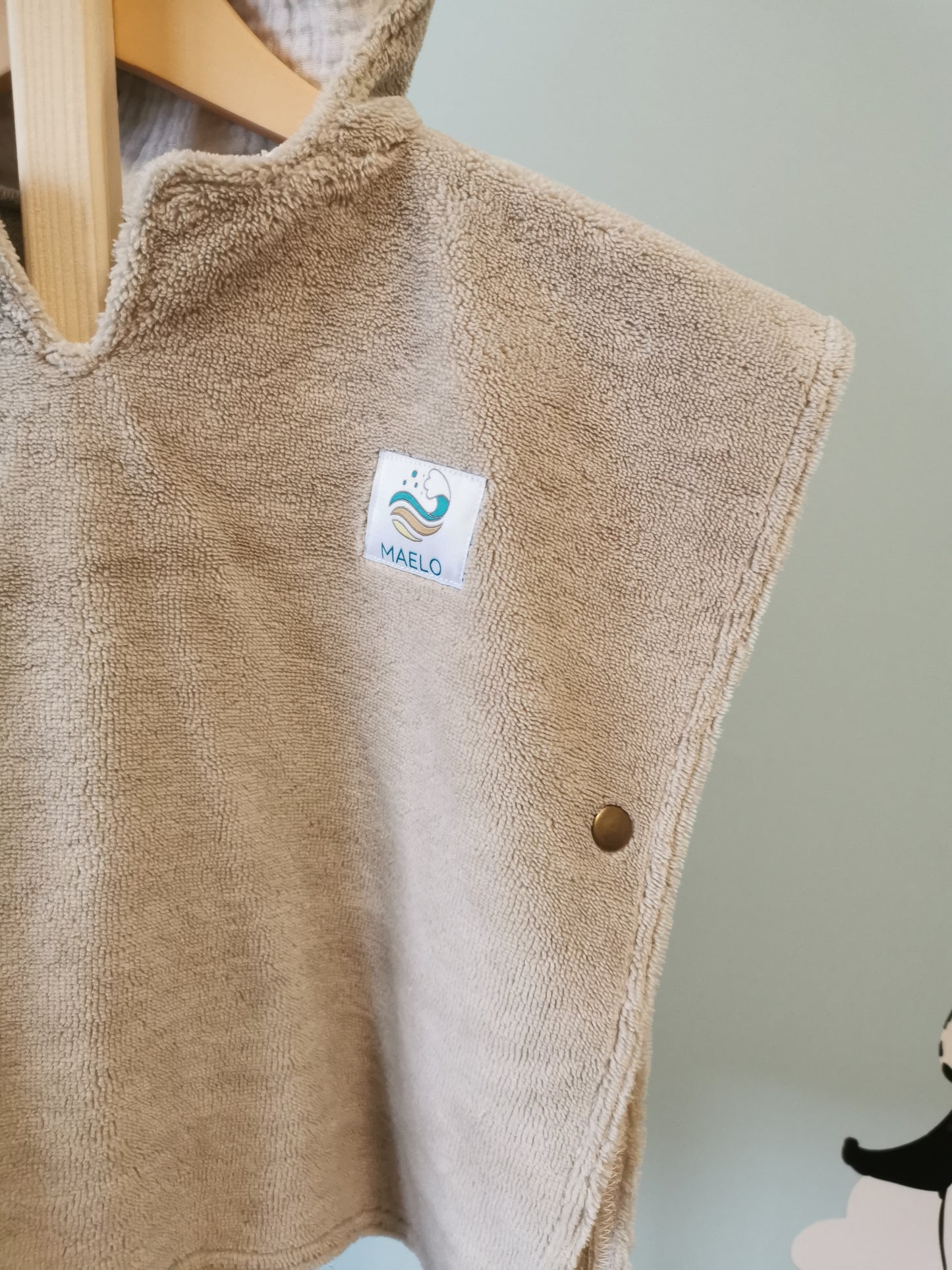 Poncho de bain 6-24 mois beige