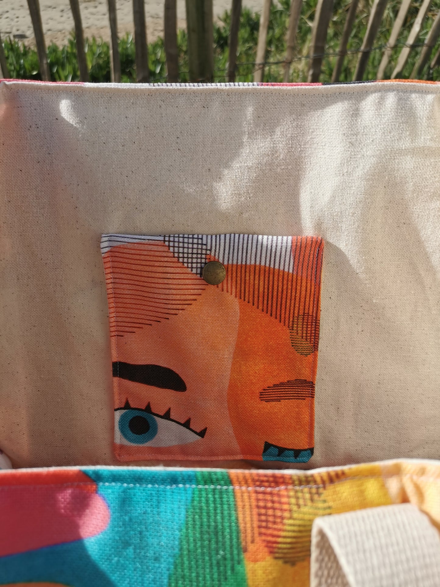 Maxi cabas visage